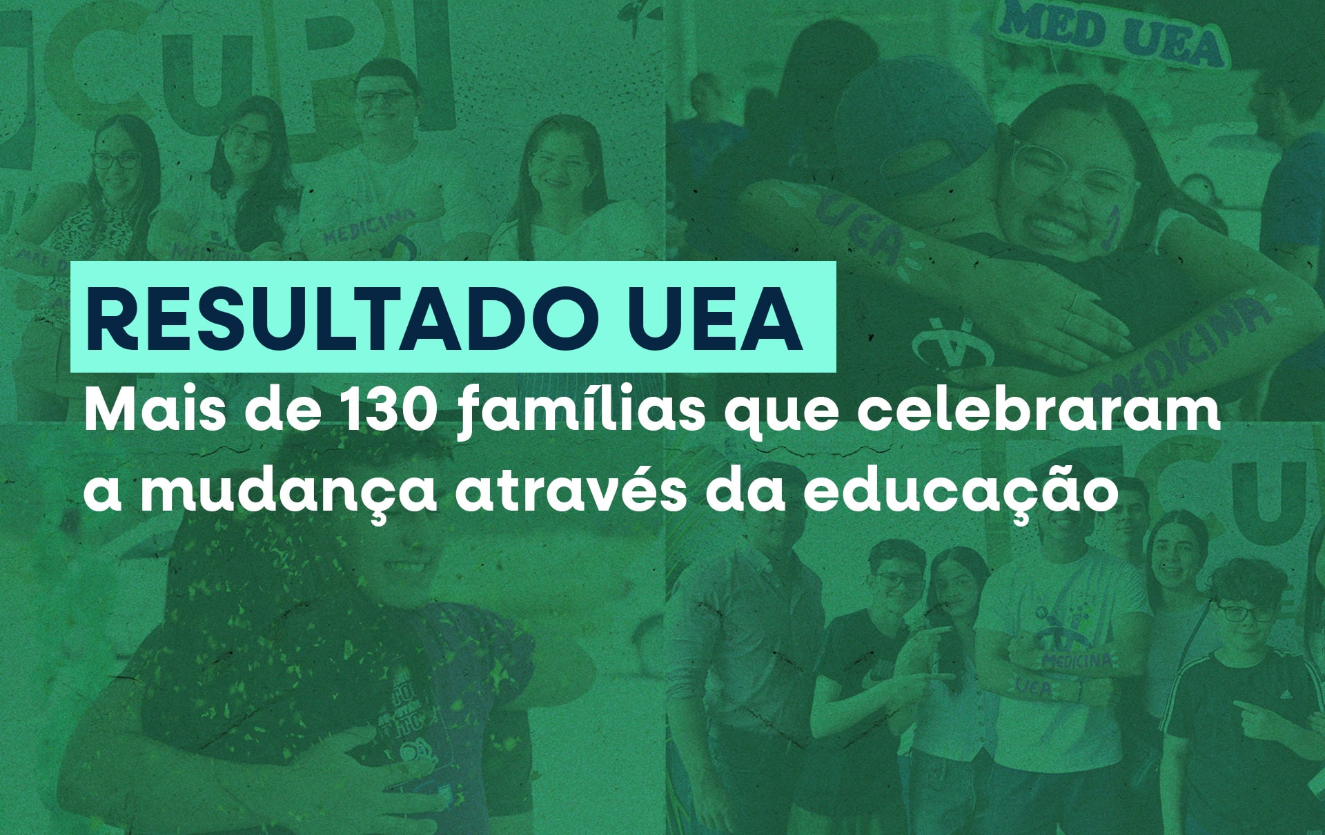 Famílias celebrando as aprovações